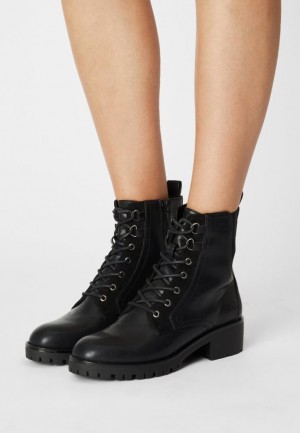 Anna Field Bekvämlighet Spets Up Ankle Boots Stövletter Dam Svarta | ZJC-763895