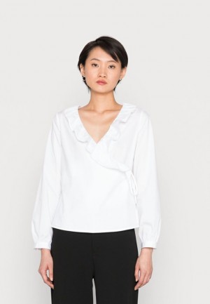 Anna Field Blouse Skjorta Dam Vita | ZCM-482059