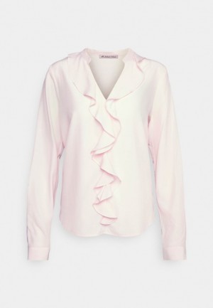 Anna Field Blouse With Frontal Volant Blouse Skjorta Dam Rosa | MGE-314089
