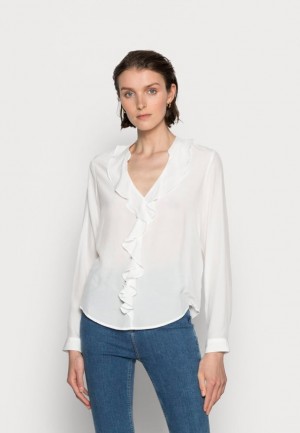 Anna Field Blouse With Frontal Volant Blouse Skjorta Dam Vita | HSX-427531