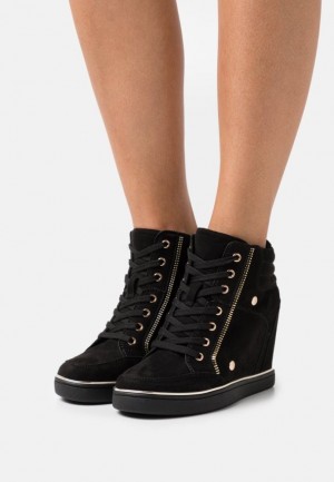 Anna Field Bootie High Top Trainers Sneakers Dam Svarta | YWR-780145