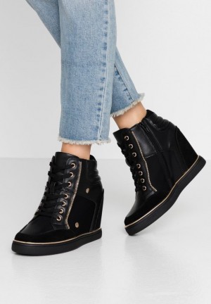 Anna Field Bootie High Top Trainers Sneakers Dam Svarta | JER-568490
