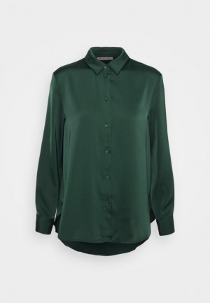 Anna Field Button Down Blouse Skjorta Dam Gröna | OLH-096137