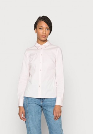 Anna Field Button Down Blouse Skjorta Dam Rosa | JIW-496801