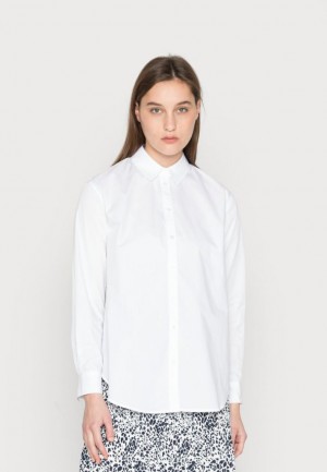 Anna Field Button Down Blouse Skjorta Dam Vita | EDU-416708