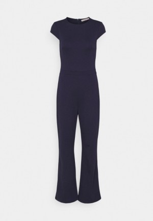 Anna Field Cap Sleeves Punto Breda Leg Jumpsuit Jumpsuit Dam Mörkblå | RLG-603219