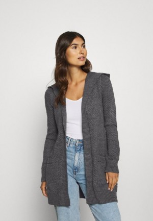 Anna Field Cardigan Kofta Dam Mörkgrå | YBN-054639