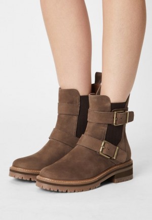Anna Field Cowboy Biker Ankle Boot Stövletter Dam Beige | YZF-647830
