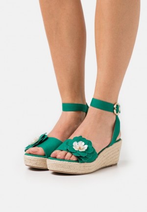 Anna Field Espadrilles Sandaler Dam Gröna | VWG-501849