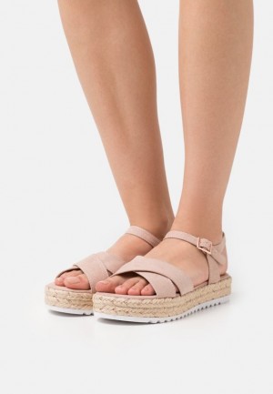 Anna Field Espadrilles Sandaler Dam Ljusrosa | SPW-054236