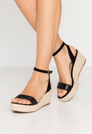 Anna Field Espadrilles Sandaler Dam Svarta | VNT-091854
