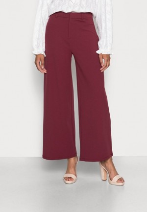 Anna Field Flared Leg Business Trousers Trousers Långbyxor Dam Mörkröda | KED-031678
