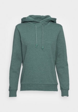 Anna Field Funnel Neck Hooded Hoodie Pullover Dam Turkos | VTZ-675438