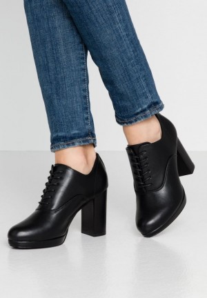 Anna Field High Klackar Ankle Boots Klackar Dam Svarta | HBE-145729