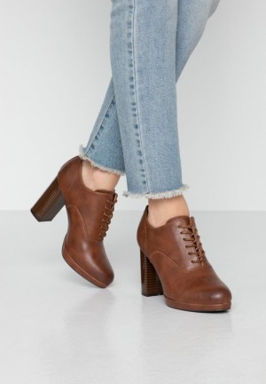 Anna Field High Klackar Ankle Boots Klackar Dam Bruna | QUY-792456