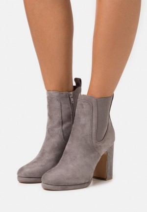 Anna Field High Klackar Ankle Boots Stövletter Dam Ljusgrå | XSA-743518