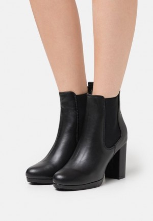Anna Field High Klackar Ankle Boots Stövletter Dam Svarta | UFK-163894