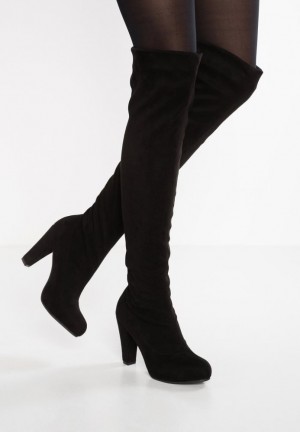 Anna Field High Klackar Boots Stövlar Dam Svarta | MPY-617982