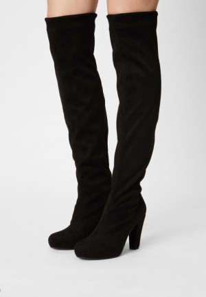 Anna Field High Klackar Boots Stövlar Dam Svarta | AQV-912047