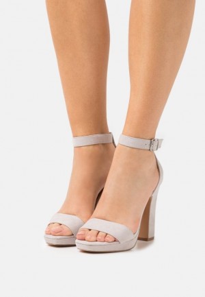 Anna Field High Klackar Sandals Sandaler Dam Ljusgrå | LUD-872916