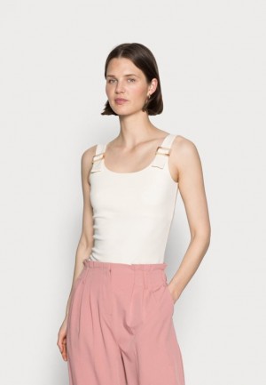 Anna Field Horn Spännen Top Clean Finish Top T-shirt Dam Vita | GHR-639714