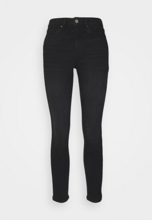 Anna Field Jeans Mager Fit Långbyxor Dam Svarta Blå | MWA-412956
