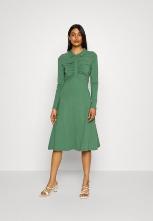 Anna Field Jersey Klänning Klänning Dam Gröna | KMV-346107