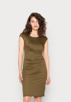 Anna Field Jersey Klänning Klänning Dam Khaki | JFX-608259
