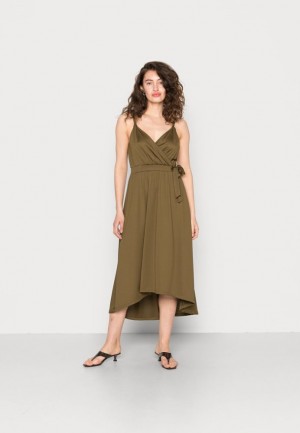 Anna Field Jersey Klänning Klänning Dam Khaki | EAV-195208