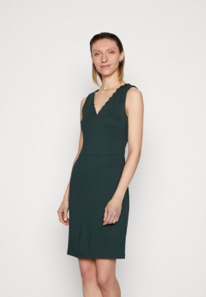 Anna Field Jersey Klänning Klänning Dam Mörkgröna | FQL-457821