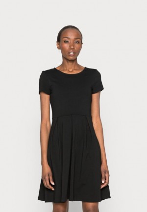 Anna Field Jersey Klänning Klänning Dam Svarta | NUR-059843