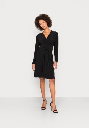Anna Field Jersey Klänning Klänning Dam Svarta | YEK-624730