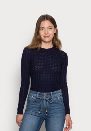 Anna Field Jumper Pullover Dam Mörkblå | UOJ-932847