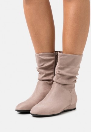 Anna Field Kilklack Ankle Boots Stövletter Dam Grå Bruna | ZCA-071685