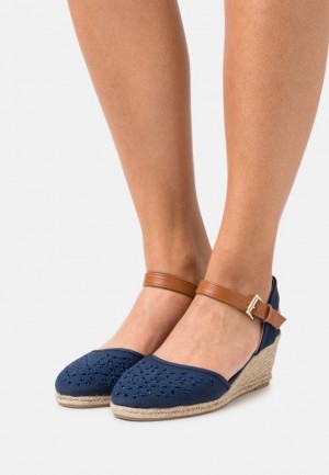 Anna Field Kilklack Sandals Sandaler Dam Mörkblå | ZXL-954861