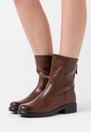 Anna Field Klassiska Ankle Boots Stövletter Dam Mörkbruna | HMW-572416