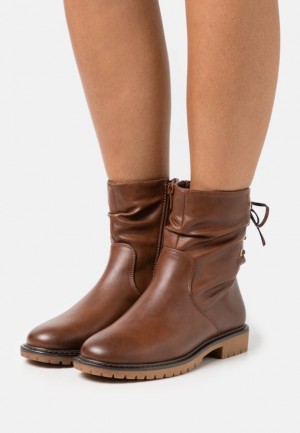 Anna Field Klassiska Ankle Boots Stövletter Dam Bruna | GTE-130962