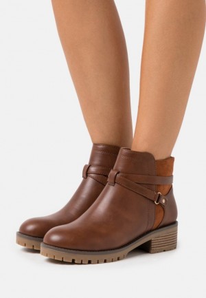 Anna Field Klassiska Ankle Boots Stövletter Dam Bruna | AYE-852174