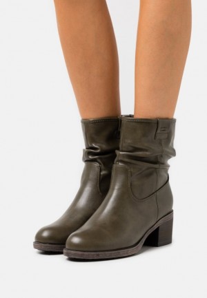 Anna Field Klassiska Ankle Boots Stövletter Dam Olivgröna | WEO-502783