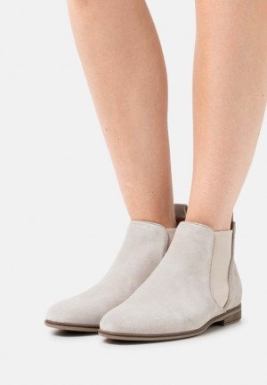 Anna Field Läder Ankle Boots Stövletter Dam Grå | OKU-730281