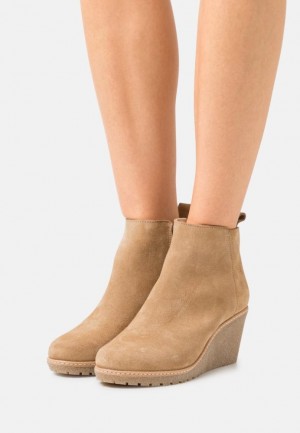 Anna Field Läder Ankle Boots Stövletter Dam Beige | NZA-875026