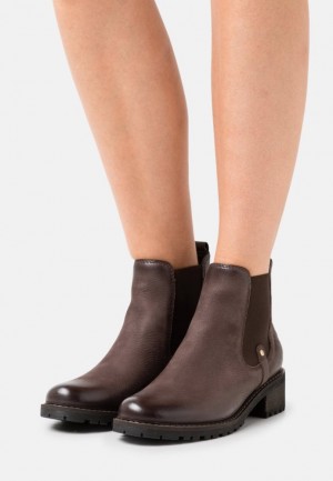 Anna Field Läder Ankle Boots Stövletter Dam Mörkbruna | FQI-690413
