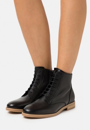 Anna Field Läder Ankle Boots Stövletter Dam Svarta | ERT-364021