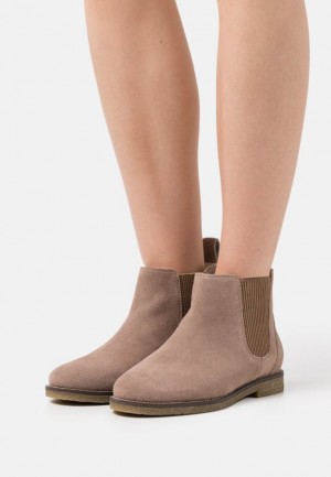 Anna Field Läder Ankle Boots Stövletter Dam Beige | DAS-482539