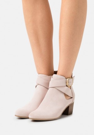 Anna Field Läder Ankle Boots Stövletter Dam Beige | ZSV-613728