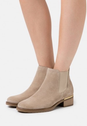 Anna Field Läder Ankle Boots Stövletter Dam Beige | SJB-098256