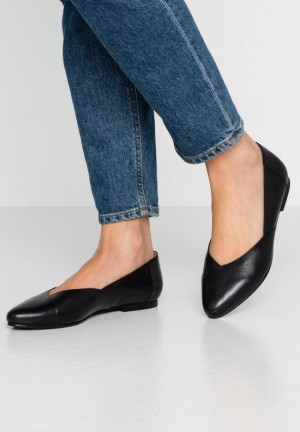 Anna Field Läder Ballerinas Ballet Pumps Ballerina Dam Svarta | FXH-495206