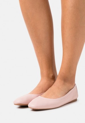 Anna Field Läder Bekvämlighet Ballet Pumps Ballerina Dam Ljusrosa | YTR-845309