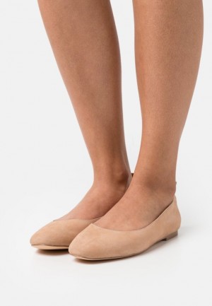 Anna Field Läder Bekvämlighet Ballet Pumps Ballerina Dam Beige | BVY-610938