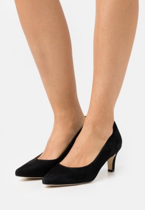 Anna Field Läder Bekvämlighet Klassiska Heels Klackar Dam Svarta | NXY-245089